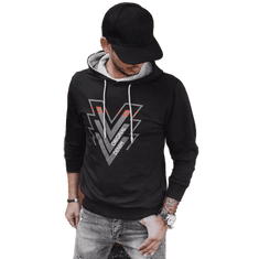 Dstreet Moški pulover s potiskom VID črne barve bx5388 XXL