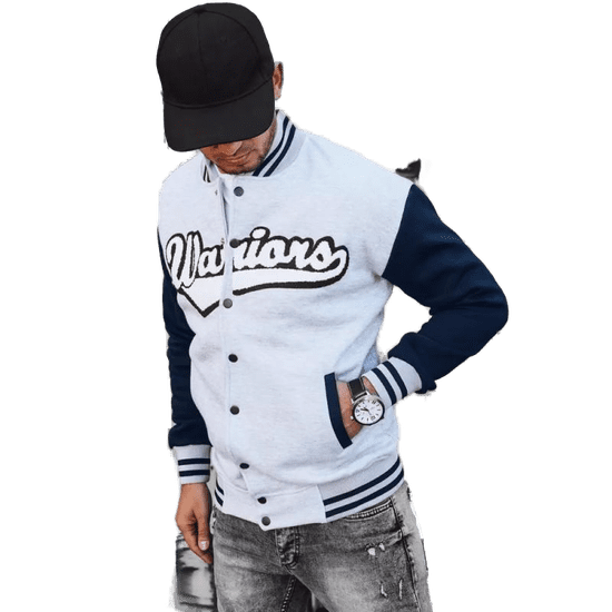 Dstreet Moški pulover WARIRORS siv bx5431