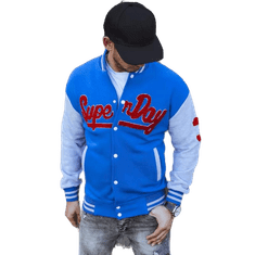 Dstreet Moški pulover SUPERDAY modra bx5447 XL
