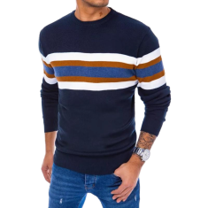 Dstreet Moški pulover SOCIETY temno moder wx2075 XL