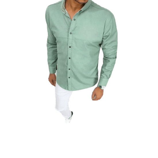 Dstreet Moška srajca elegantna DARCIO zelena dx2369