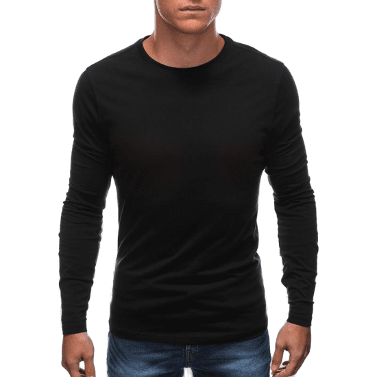 Edoti Moška majica z dolgimi rokavi ENOCH črna MDN120807