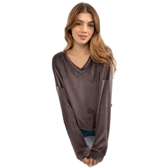 RELEVANCE V JANE pulover s kapuco temno siv RV-BL-8441.07P_392863