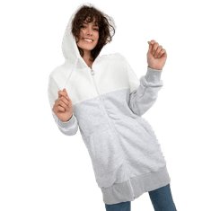 Ex moda Basic ženski pulover z zadrgo IMMA ecru-sive barve EM-BL-762.24X_393221 Univerzalni