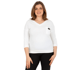 RELEVANCE Ženska velika bluza z V izrezom LOIS ecru RV-BZ-8475.81_393564 Univerzalni