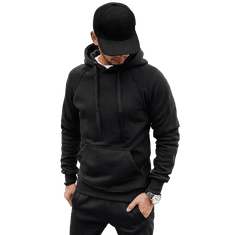 Dstreet Moški pulover s kapuco TILL black bx5559 M