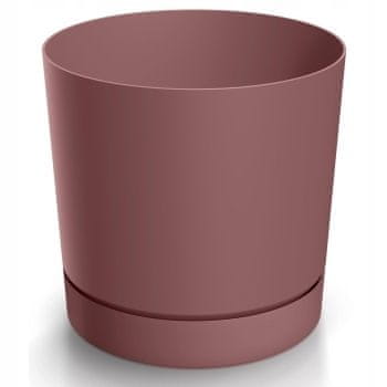 Prosperplast Plastični cvetlični lonček s krožnikom, Marsala, 14,7 cm, Tubo