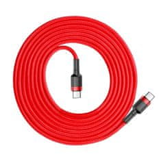 BASEUS cafule kabel robusten najlonski kabel usb-c pd / usb-c pd pd2.0 60w 20v 3a qc3.0 2m rdeča (catklf-h09)