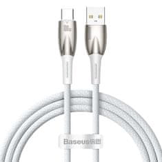 BASEUS Kabel za hitro polnjenje Glimmer USB-A - USB-C 1 m - bel