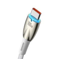 BASEUS Kabel za hitro polnjenje Glimmer USB-A - USB-C 1 m - bel