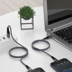 DUDAO kabel usb - micro usb 6a 1 m siva (tgl1m)