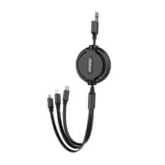 DUDAO l8h 3v1 podaljšani kabel 1,1 m črn (l8h-black)