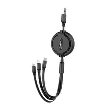 DUDAO l8h 3v1 podaljšani kabel 1,1 m črn (l8h-black)