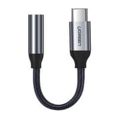 Ugreen Priključek za slušalke z Mini Jack 3,5 mm na USB-C 10 cm – siv