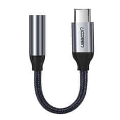 Ugreen adapter za slušalke iz 3,5 mm mini jack na usb tipa c 10 cm siv (30632)