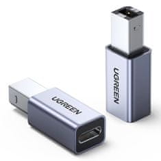 Ugreen Adapter, vtičnica USB-C na USB-B za tiskalnik diska - siva