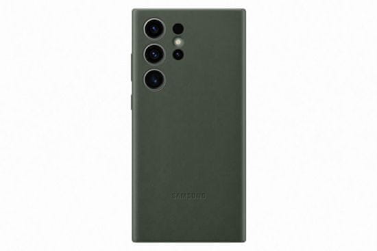 Samsung Leather Case Galaxy S23 Ultra, zelen (EF-VS918LGEGWW) - odprta embalaža