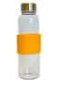 Flashqua Steklenička iz borosilikatnega stekla 350ml s silikonskim ovitkom v elegantni embalaži, oranžna