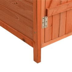 Vidaxl Vrtna lopa za orodje 135,5x75x160 cm trden les jelke