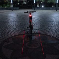Northix Zadnja luč za kolesa z lasersko lučjo 