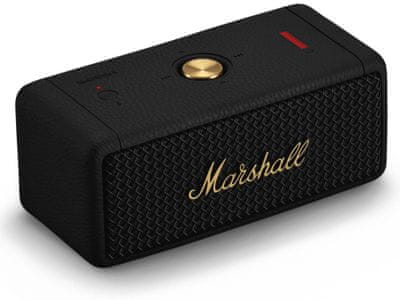 Prenosni elegantni retro zvočnik Marshall Emberton II BT Bluetooth moč 20 W stereo zvok ojačevalniki razreda zatesnjeni pasivni oddajnik USB trajanje polnjenja več kot 30 h ob polnjenju doseg signala 10 m vgrajen večfunkcijski gumb majhna teža majhna velikost hitro polnjenje v 20 minutah 4 h delovanja vodoodpornost ip67 super zvok 360 stopinj