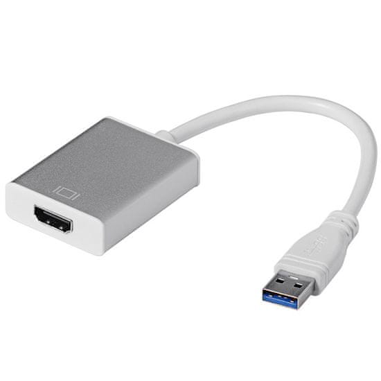 Northix Adapter USB 3.0 v HDMI - srebrn
