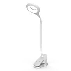 slomart brezžična bralna luč s sponko + kabel micro usb bela