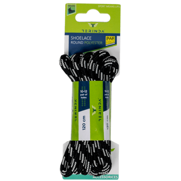 TERINDA Vezalke Treking ČRNO / BELE 1315-06