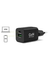 Port Designs GaN polnilnik, USB-C, USB-A, 45 W