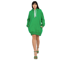 Ex moda Ženski pulover z žepi FAITH zelen EM-BL-695.25X_393880 Univerzalni