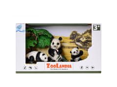 Mikro Trading Zoolandia panda z mladiči in dodatki v škatli
