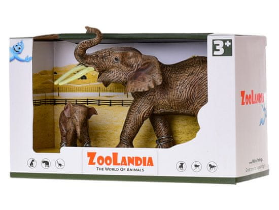 Mikro Trading Zoolandia slon z mladičem v škatli