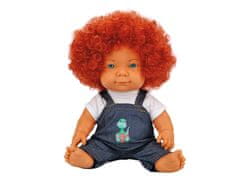 Mikro Trading Lutka s kodrastimi rdečimi lasmi v škatli, 35 cm