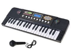 Mikro Trading Klavir 43x16 cm, 37 tipk, z mikrofonom, na baterije, s funkcijo snemanja