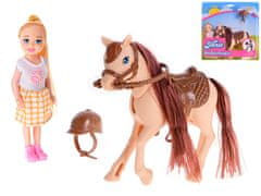 Mikro Trading Lutka 13 cm s konjem 14,5 cm