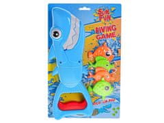 Mikro Trading Sun Fun, igrača za v vodo, morski pes + 4 ribe na kartici