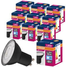 Osram 10x črna LED žarnica 4,5W = 50W 350lm 6500K Hladno bela 36°