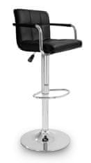 Aga 2x Barski stol s nasloni za roke Črna