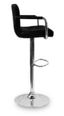 Aga 2x Barski stol s nasloni za roke Črna