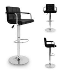 Aga 2x Barski stol s nasloni za roke Črna