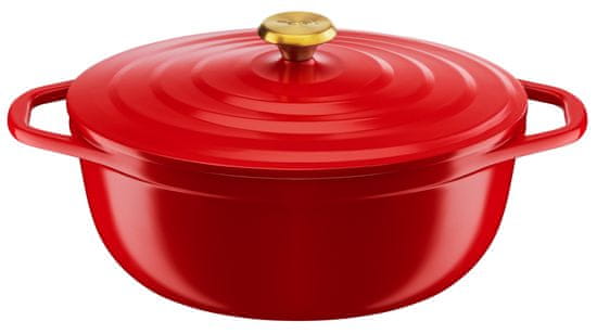 Tefal Air ovalna posoda + pokrov, 30 x 23 cm, rdeč (E2548955)