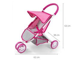 MILLY MALLY Susie Prestige Pink otroški voziček za lutke