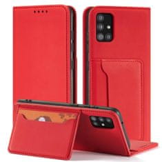 MG Magnet Card knjižni usnjeni ovitek za Samsung Galaxy A52 5G, rdeča