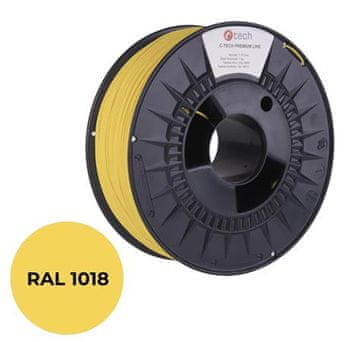 C-Tech tiskarska vrvica PREMIUM LINE ( filament ), PETG, cink rumena, RAL1018, 1,75 mm, 1 kg