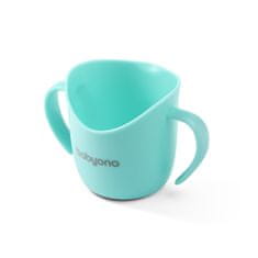 BabyOno Ergonomska skodelica z ušesi 120 ml mint 6m+