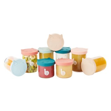 Babymoov steklene sklede s pokrovi ISY BOWLS 6x 250ml + 3x 120ml
