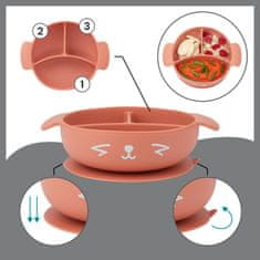 Babymoov silikonski jedilni set LEARN´ISY KIT Fox