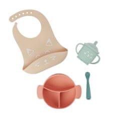 Babymoov silikonski jedilni set LEARN´ISY KIT Fox