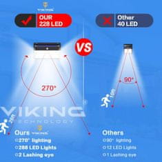 Viking Zunanja sončna LED luč s senzorjem gibanja M228SET