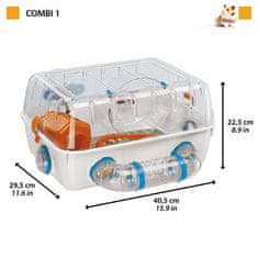 Ferplast Cage FERPLAST Combi 1 za hrčka - enostavno čiščenje, oprema vključuje hišo, kolo, skledo in napajalnik, pomladna ponudba.
